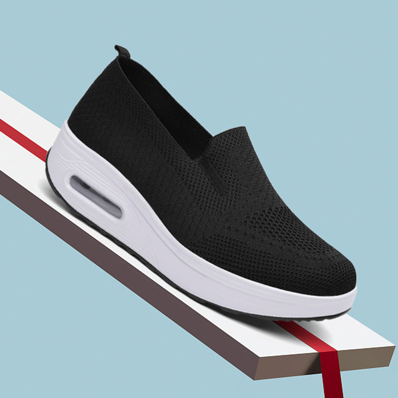 Damen Sneaker Slip-On Komfort Schuhe mit Luftdämpfung
