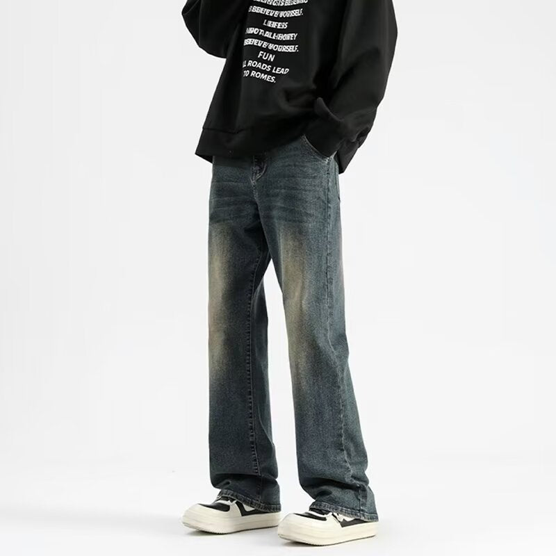 Herren Jeans Vintage Denim Lässig Berlin Style