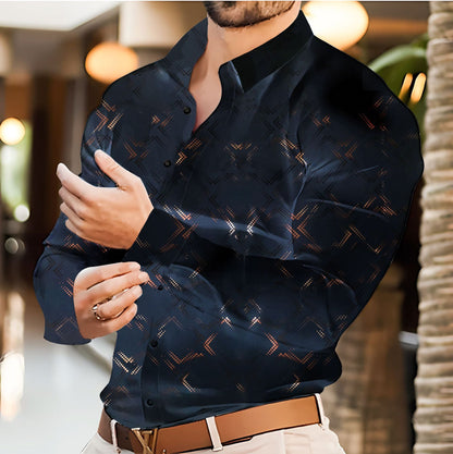 Herren Langarmhemd Elegantes Modernes Design - BerlinGlamour