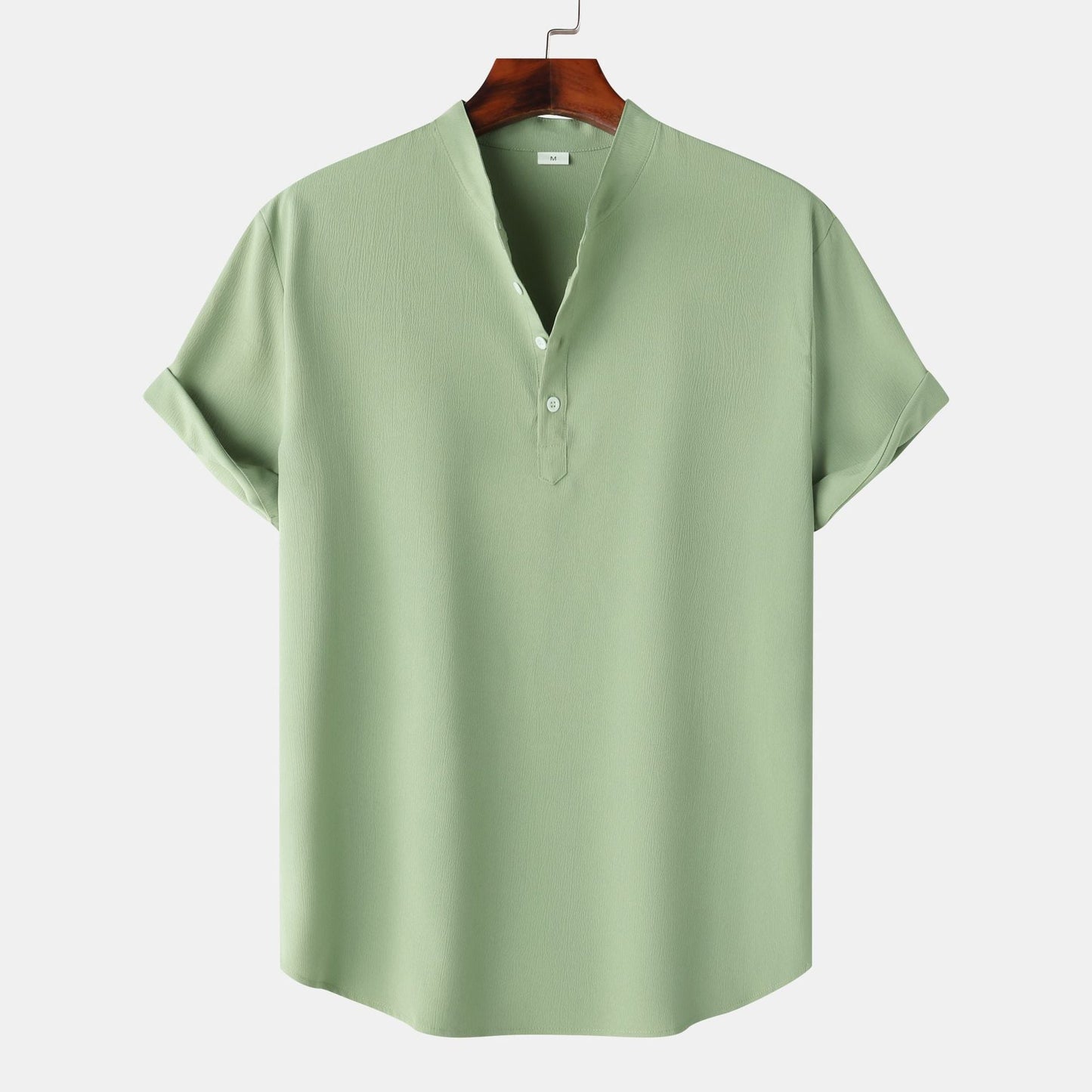 Herren Hemd Kurzarm Modern Henley Design
