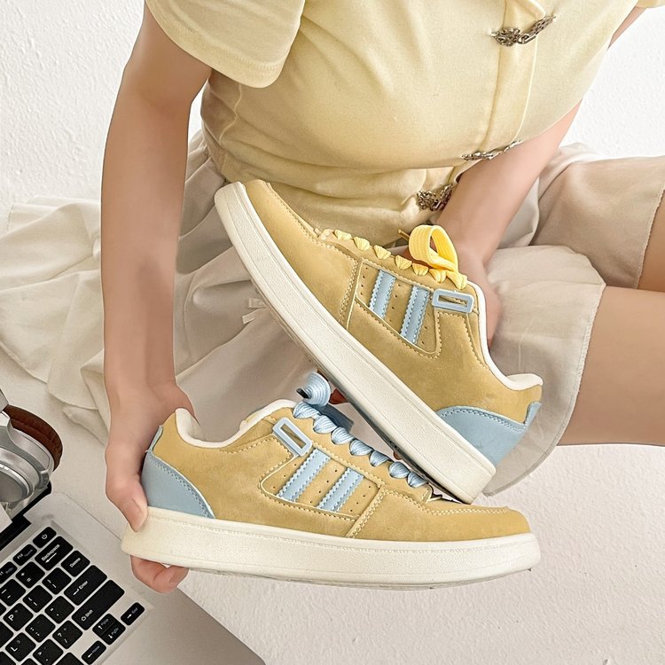 Damen Sneaker Weiches Wildleder Bunt Modisch