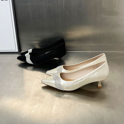 Damen Pumps Elegant mit Strasssteinen Glitzer