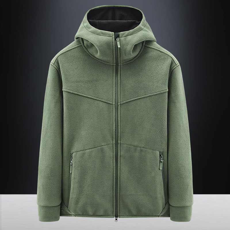 Herren Fleecejacke Warm mit Reißverschlusstaschen Sportlich