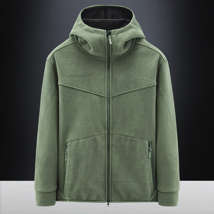 Herren Fleecejacke Warm mit Reißverschlusstaschen Sportlich