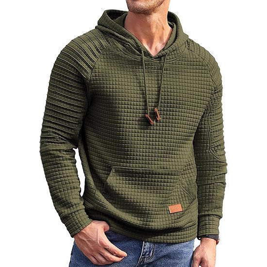 Herren Kapuzenpullover Lässig Strukturiert Grau