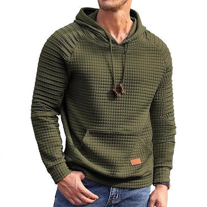 Herren Kapuzenpullover Lässig Strukturiert Grau