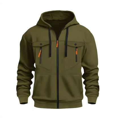 Herren Outdoorjacke Wasserdicht mit Reißverschlusstaschen