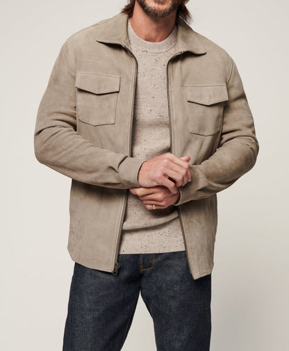 Herren Lederjacke Wildleder Schnitt Berlin Elegant