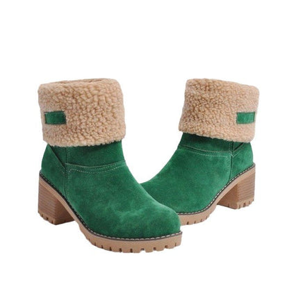 Damen Stiefeletten Warm Komfortabel Kunstfell Winter