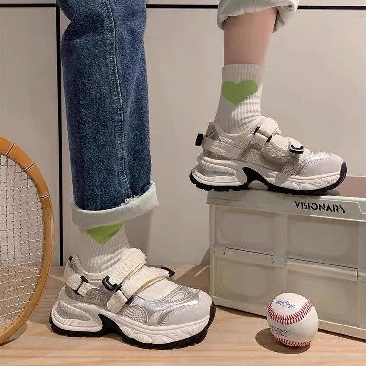 Damen Laufschuhe Sportlich Bequem mit Verstellbaren Riemen