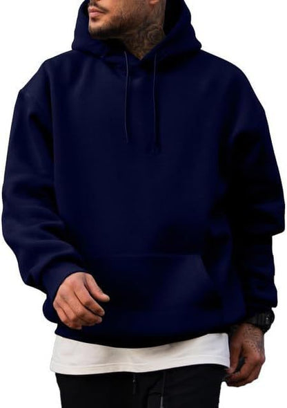 Herren Hoodie Kapuzenpullover mit Kängurutasche Groß