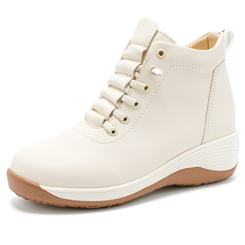 Damen Sneaker High-Top Komfort Schuhe Bequem Laufsohle