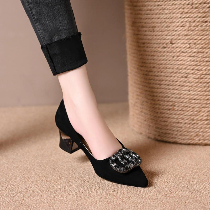 Damen Pumps Elegante Schmuck High Heels Glitzer - BerlinGlamour