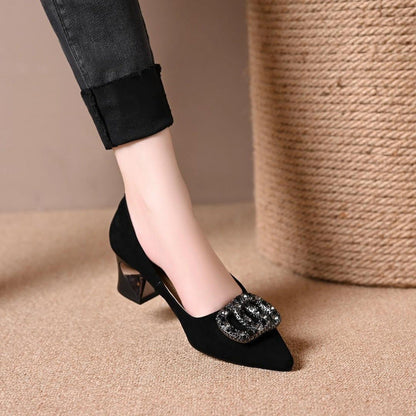 Damen Pumps Elegante Schmuck High Heels Glitzer - BerlinGlamour