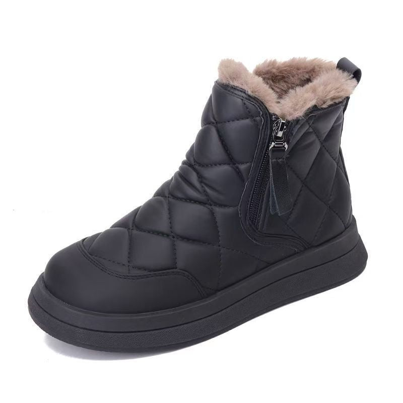 Damen Winterstiefel Warm Gepolstert Fleece Innensohle