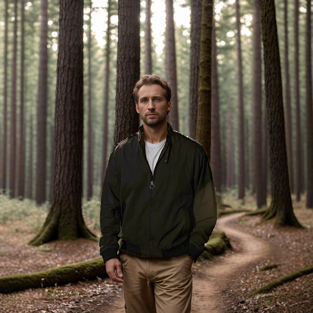 Herren Freizeitjacke Lässig Winddicht Outdoorjacke