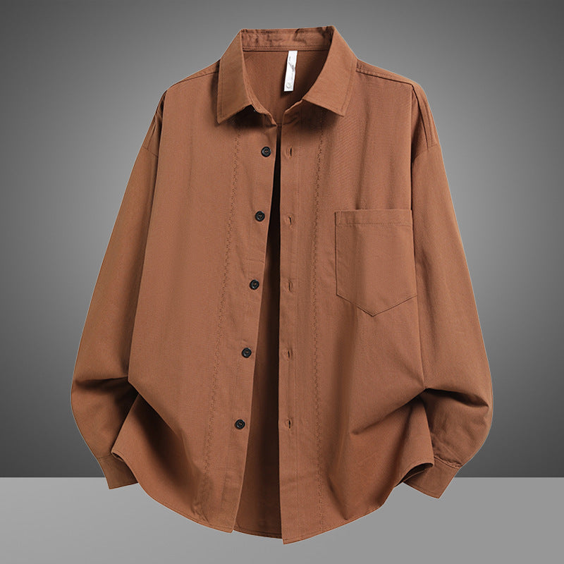 Herren Overshirt Lässig Leicht Baumwolle Mit Taschen