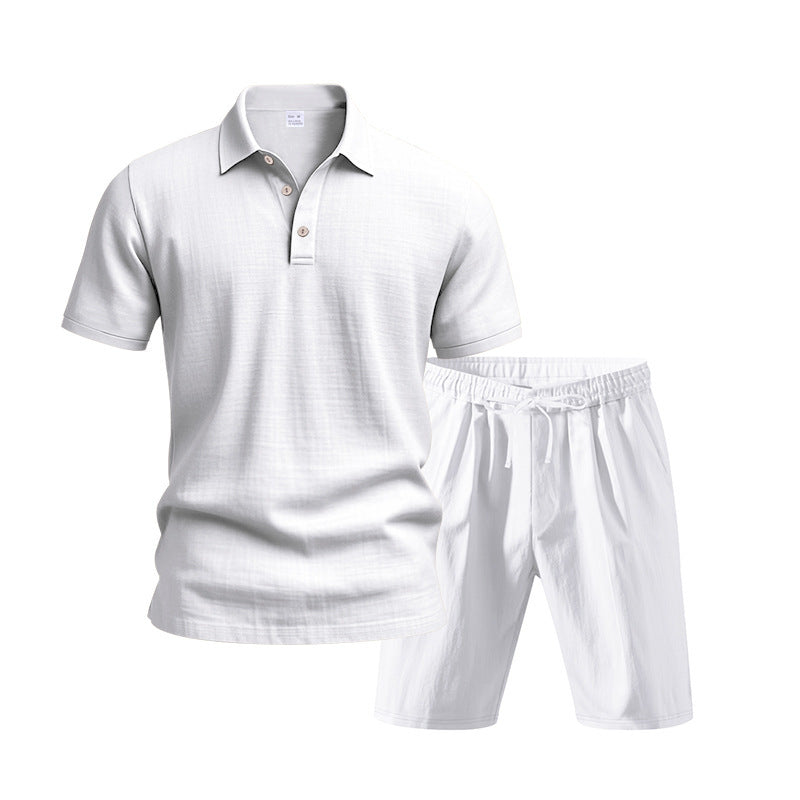 Herren Sport-Outfit Polohemd Kurze Hosen Sommer