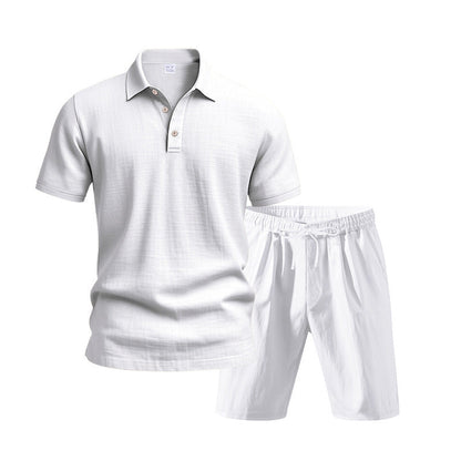Herren Sport-Outfit Polohemd Kurze Hosen Sommer