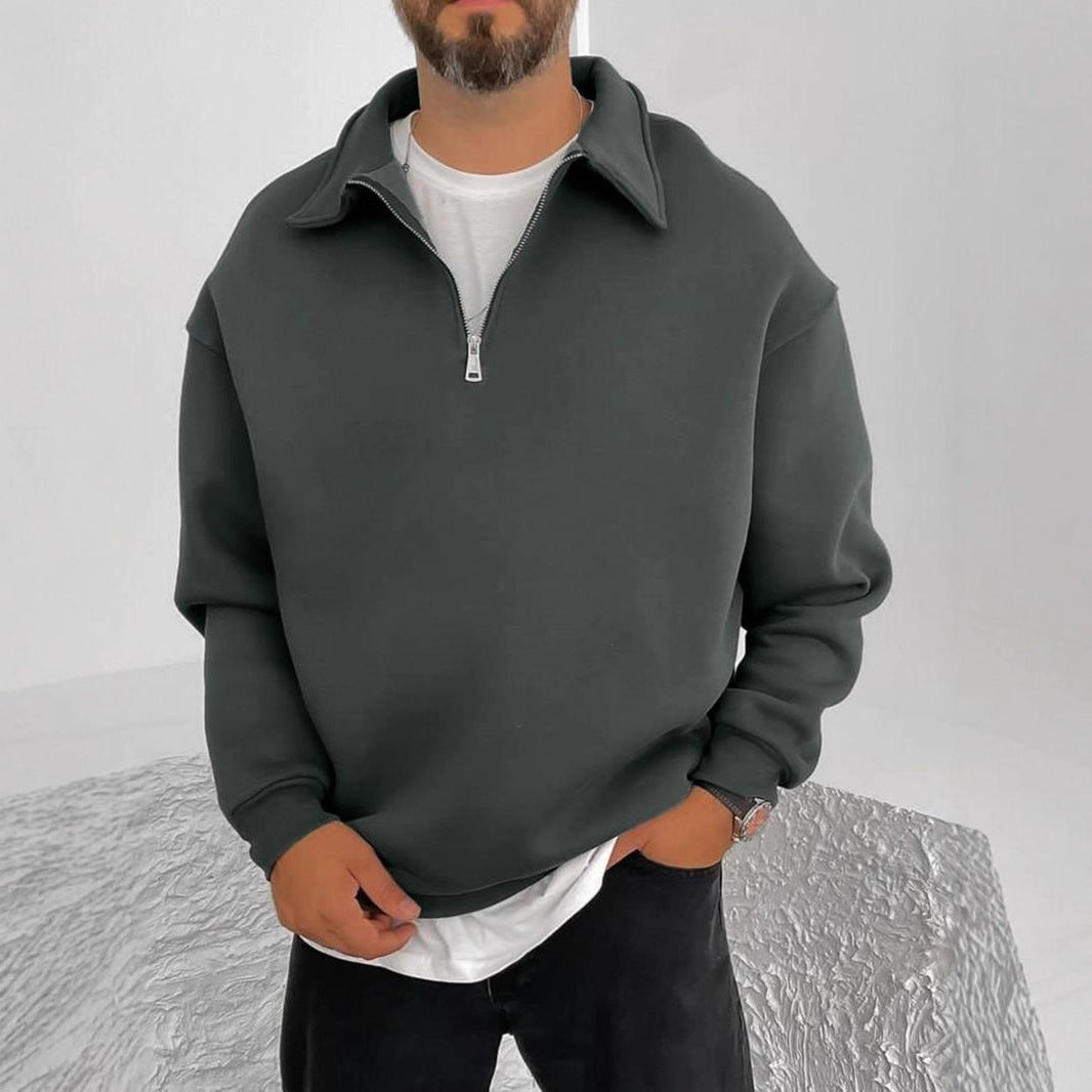 Herren Sweatshirt Stehkragen Modern Sportlich