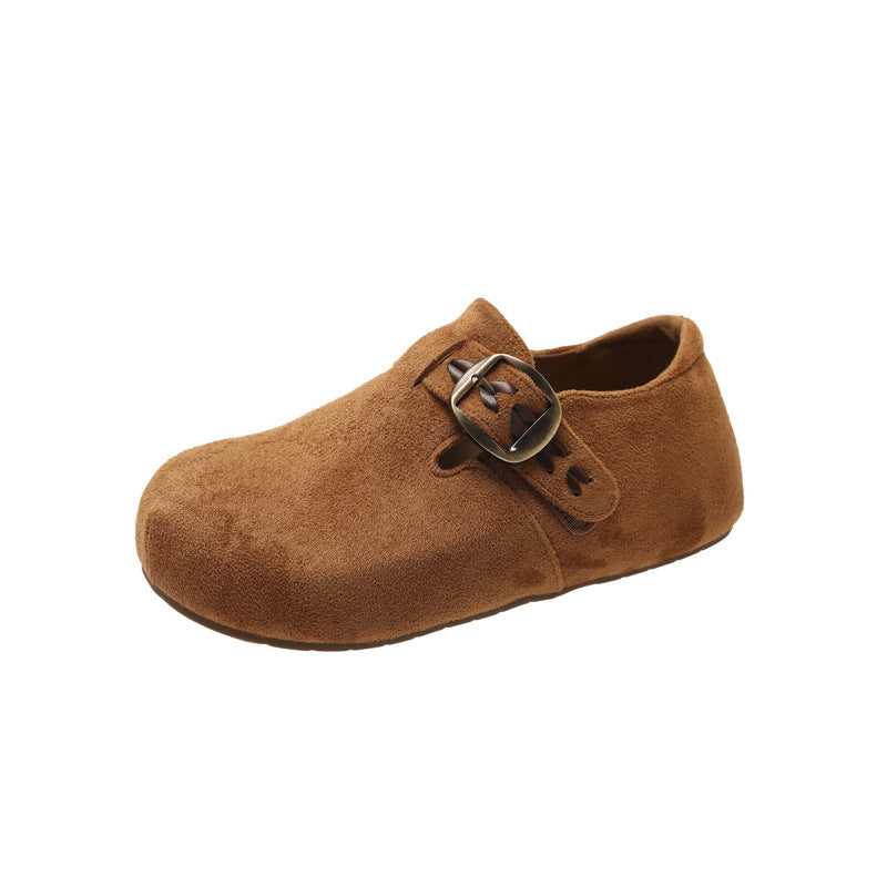 Damen Clogs Bequem Kunstleder Modisch Schnalle