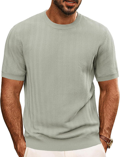 Herren Strickpullover Wellenmuster Bequem Luftig