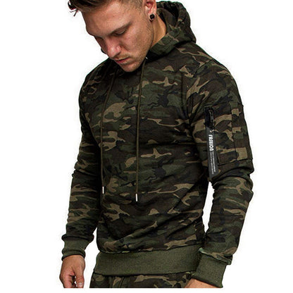 Herren Hoodie Sportlich Reißverschluss Kapuze