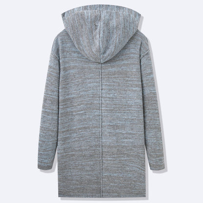 Herren Strickmantel Lang Modern Lässig