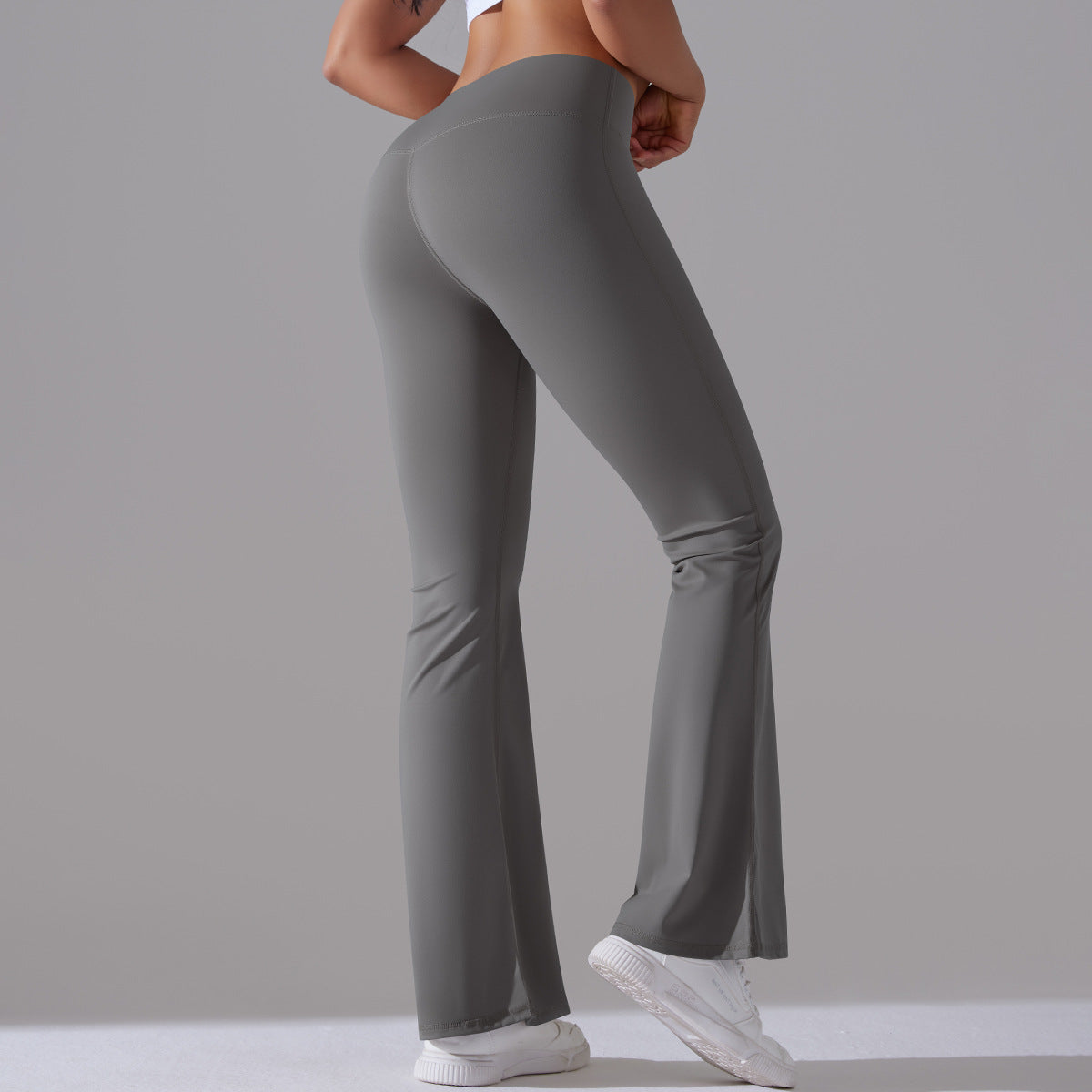 Fitnesshose Damengröße mit Hochem Bund Formende Leggings