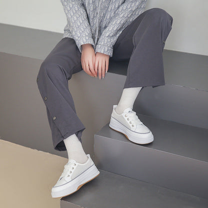 Damen Plateausneaker Sportlich Atmungsaktiv Rutschfest