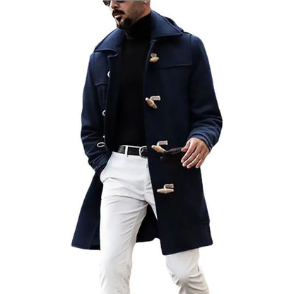 Herren Dufflecoat Eleganter Mantel Hochwertig Traditionell