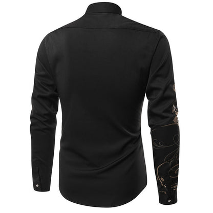 Herren Langarmshirt Modern Florales Design Trendy