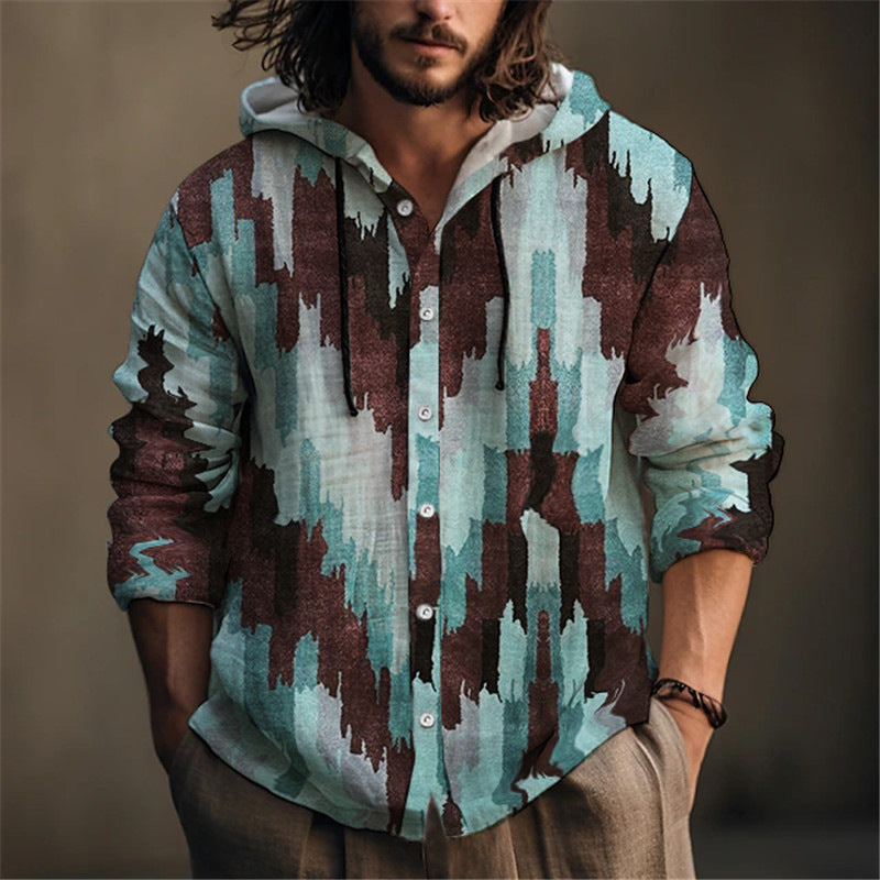 Herren Kapuzenpullover Modern mit Blumenstickerei - BerlinGlamour