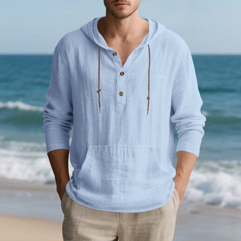 Herren Kapuzenshirt Lässig Mit Kängurutasche Modern