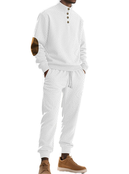 Herren Strickanzug Modern mit Kragen Warm