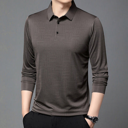Herren Poloshirt atmungsaktiv mit geometrischem Muster Modern