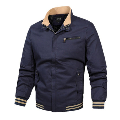 Herren Jacke Übergangsjacke Modern Mit Kontrasten Schwarz