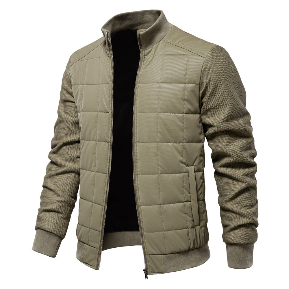 Herren Steppjacke Sportlich Reißverschluss Warm