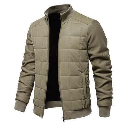 Herren Steppjacke Sportlich Reißverschluss Warm
