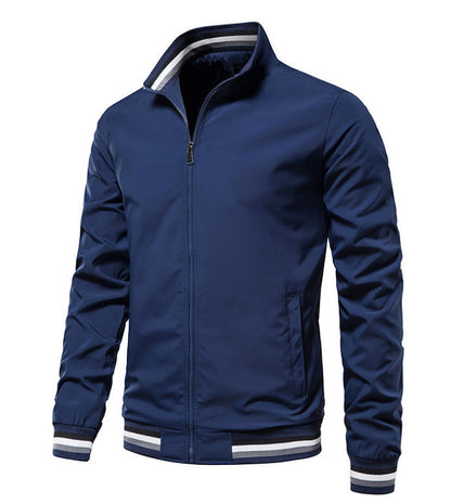 Herren Bomberjacke Sportlich Streifen Modern