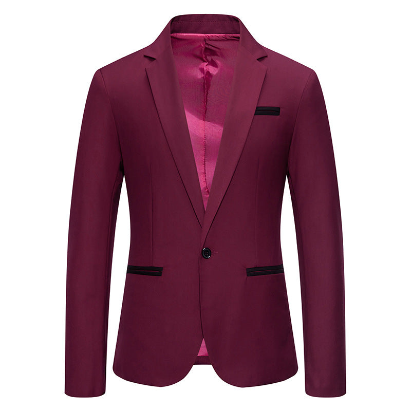 Herren Blazer Elegant Modern Slim Fit Schwarzer Anzug