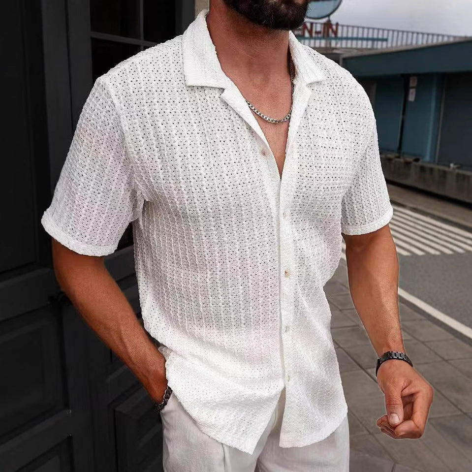 Herren Kurzarmhemd Freizeit Hemd Modern Berlin