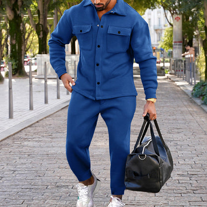 Herren Freizeitanzug Set Sportlich Elastisch Grau - BerlinGlamour