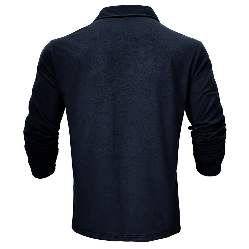 Herren Poloshirt Langarm Hochwertig Baumwolle BerlinStyle