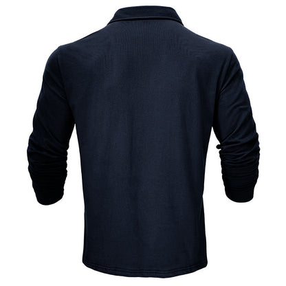 Herren Poloshirt Langarm Hochwertig Baumwolle BerlinStyle