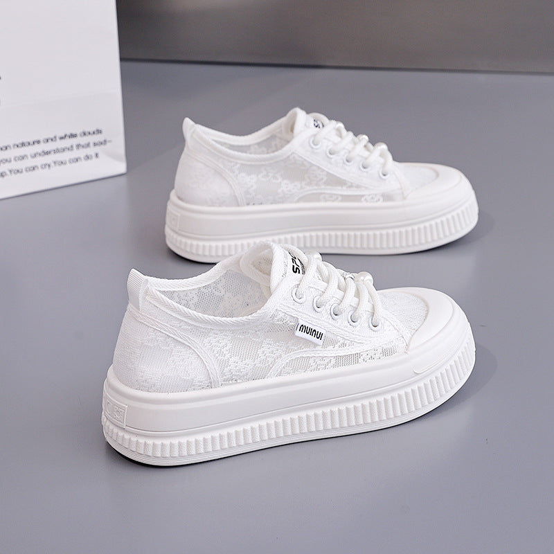 Damen Sneaker Plateau Spitze Modisch Größe 36-41