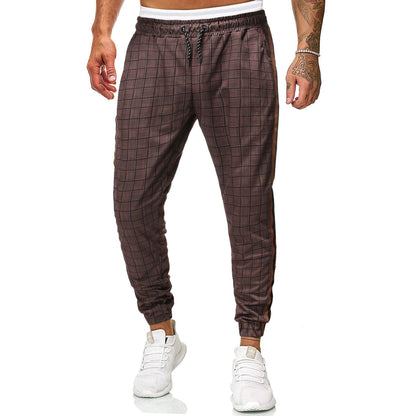 Herren Jogginghose Karomuster Elastisch Modern - BerlinGlamour