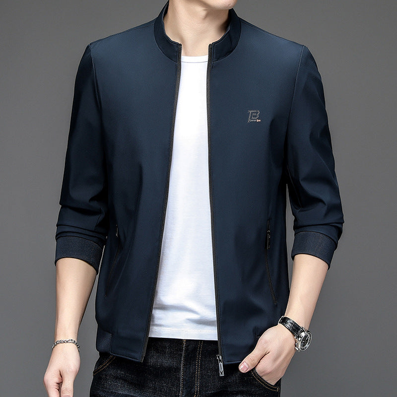 Herren Übergangsjacke Modern Reißverschluss Wasserabweisend