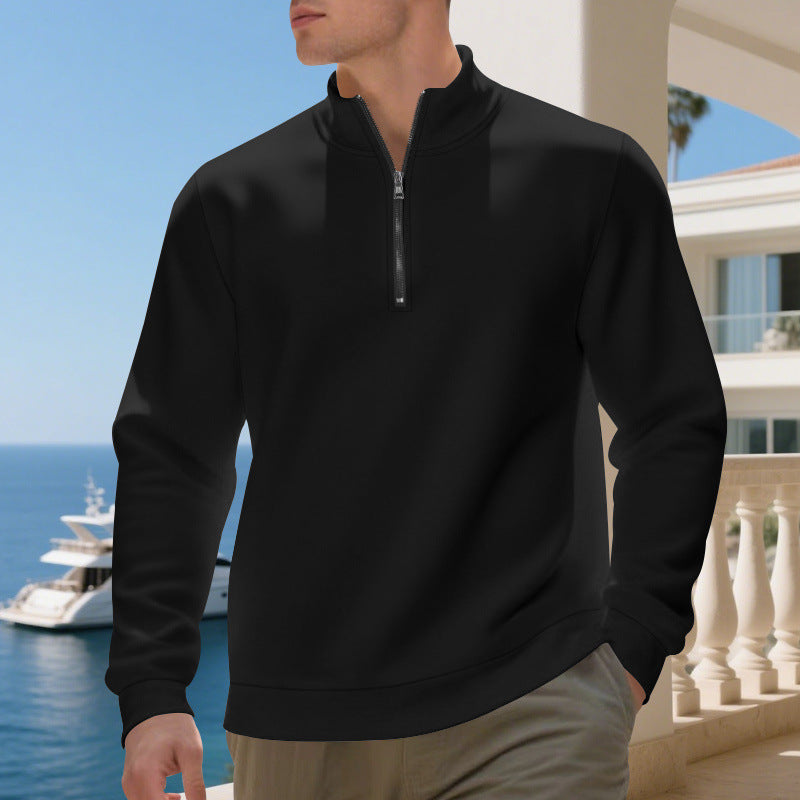 Herren Sportpullover atmungsaktiv mit Reißverschluss Modern