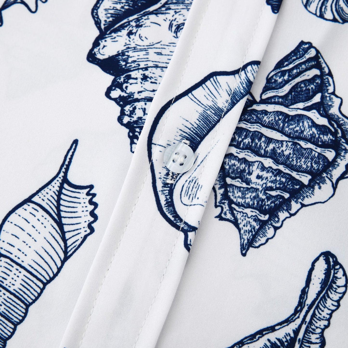 Herren Kurzarmhemd Marine Design Sommer